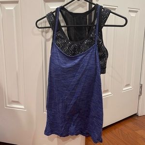 lulu lemon top with built in sports bra